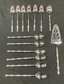 Set 14 Oxford Hall Bamboo Motif Flatware