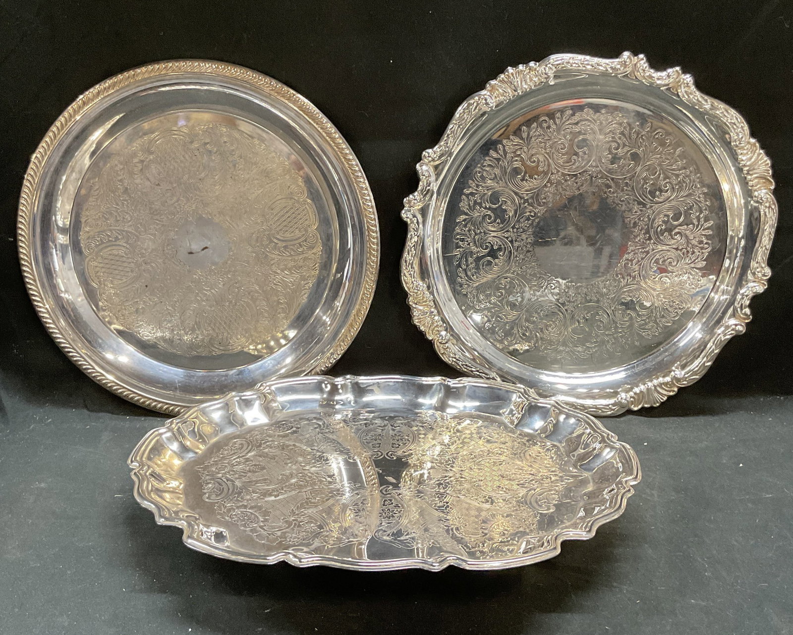 Lot 3 Sheridan & More Silver Plated Platters (1 of 8)