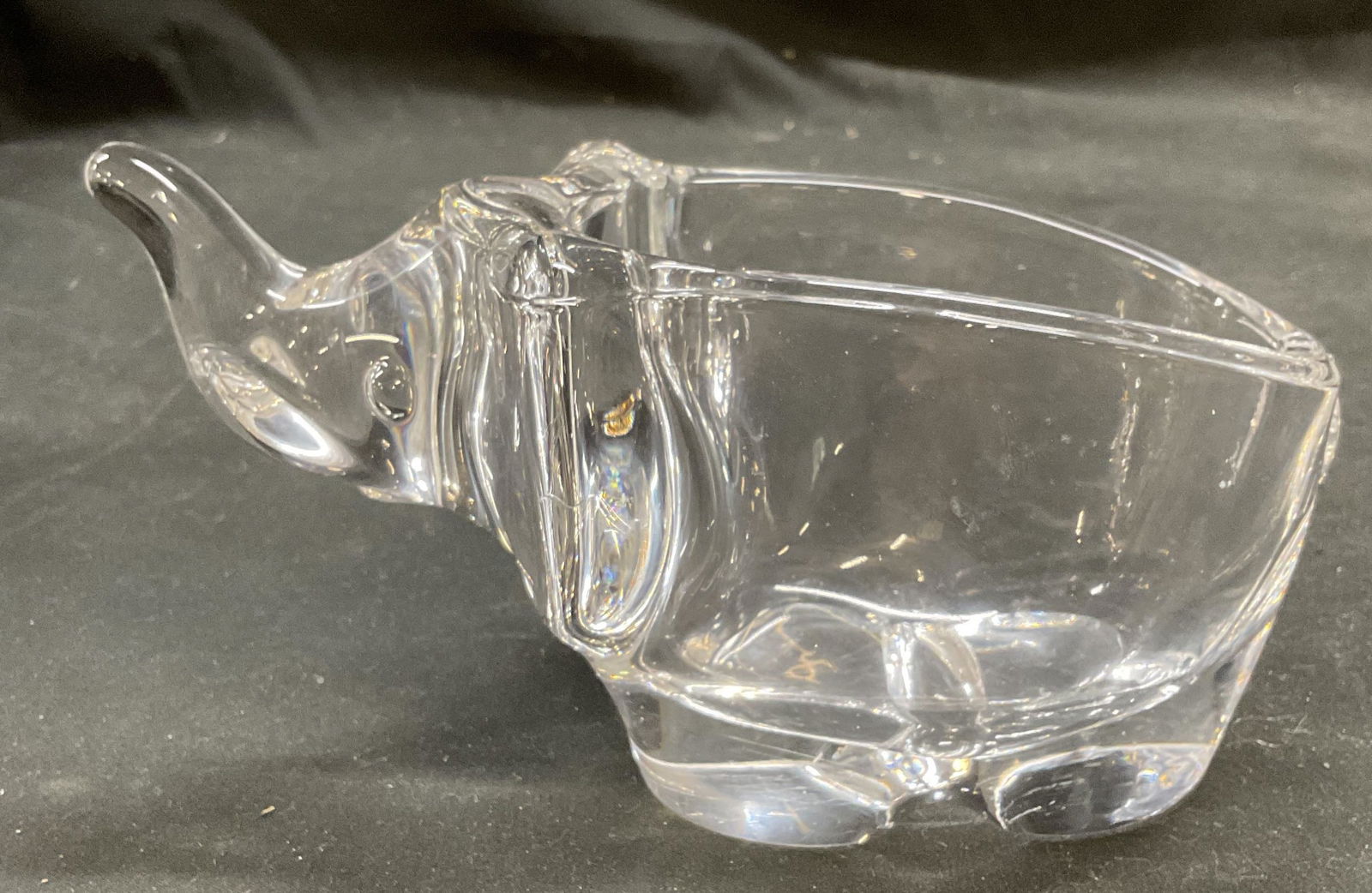 Hand Blown Crystal Elephant Vessel (1 of 6)