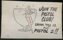c1950s Join The Pistol Club! Komic Kards FL USA
