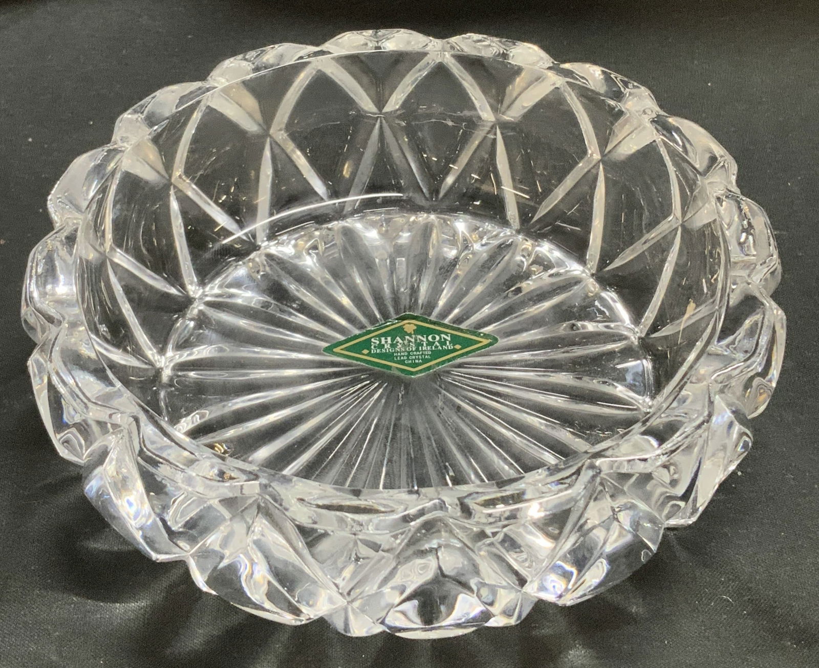 SHANNON Hand Crafted Crystal Candy Dish IRELAND (1 of 7)