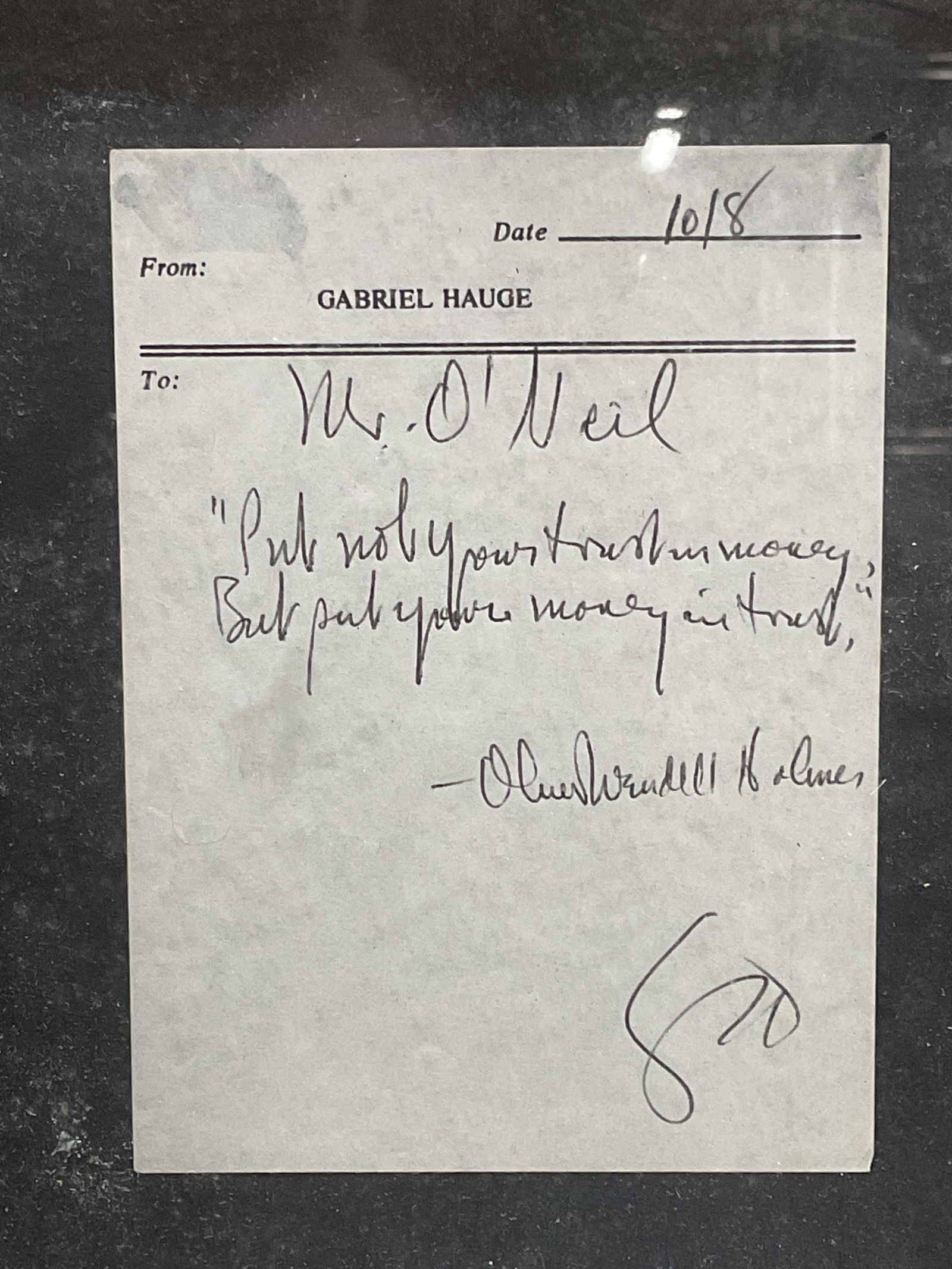 Framed Signed Gabriel Hauge Correspondence (1 of 6)