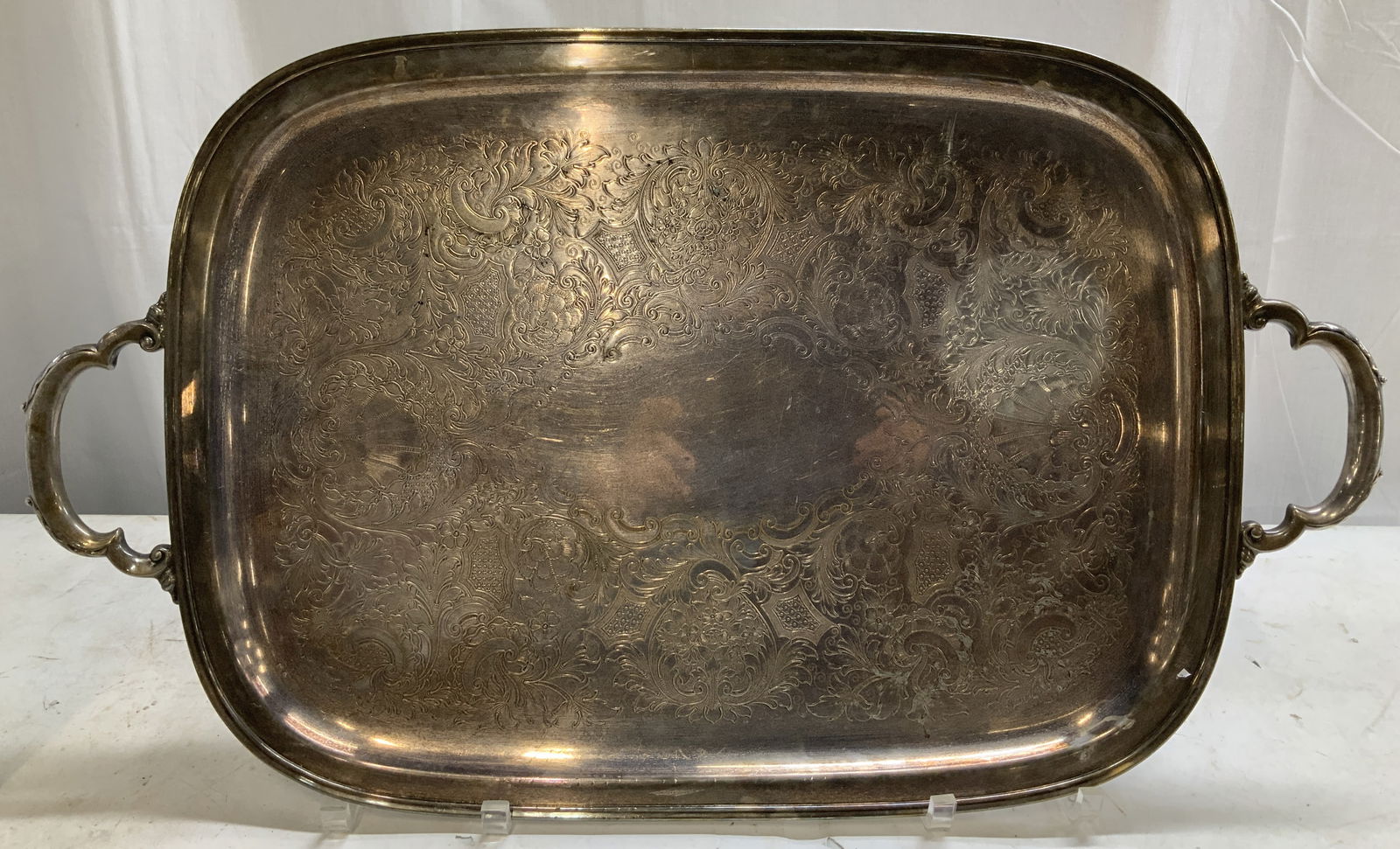 Georgian Court Silver Plate Serving Platter 27in (1 of 9)