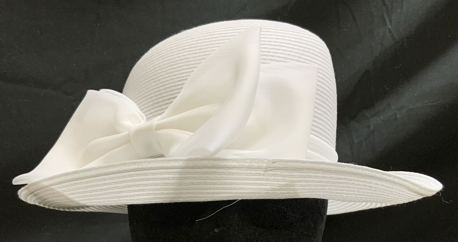Woven Womens Straw Hat W Bow (1 of 7)