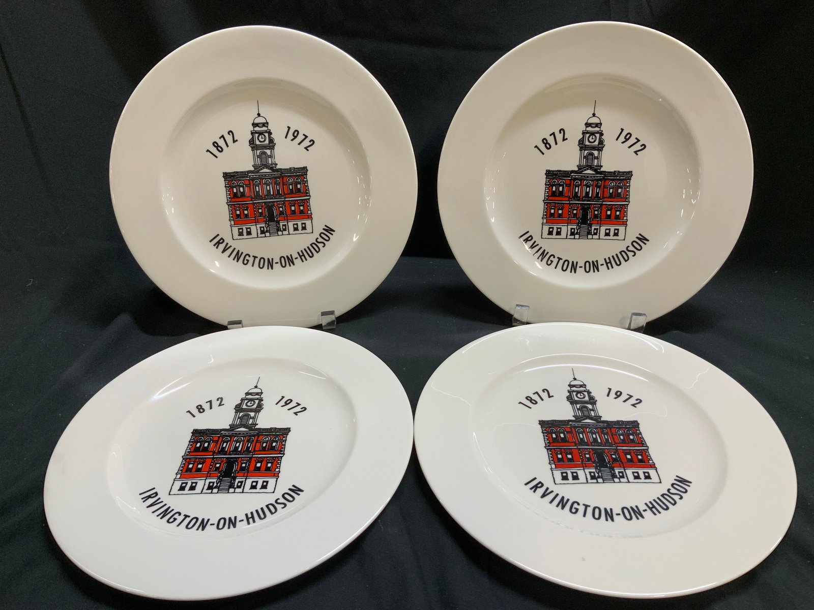 Lot 4 Irvington-On-Hudson 1872-1972 Commem. Plates (1 of 6)