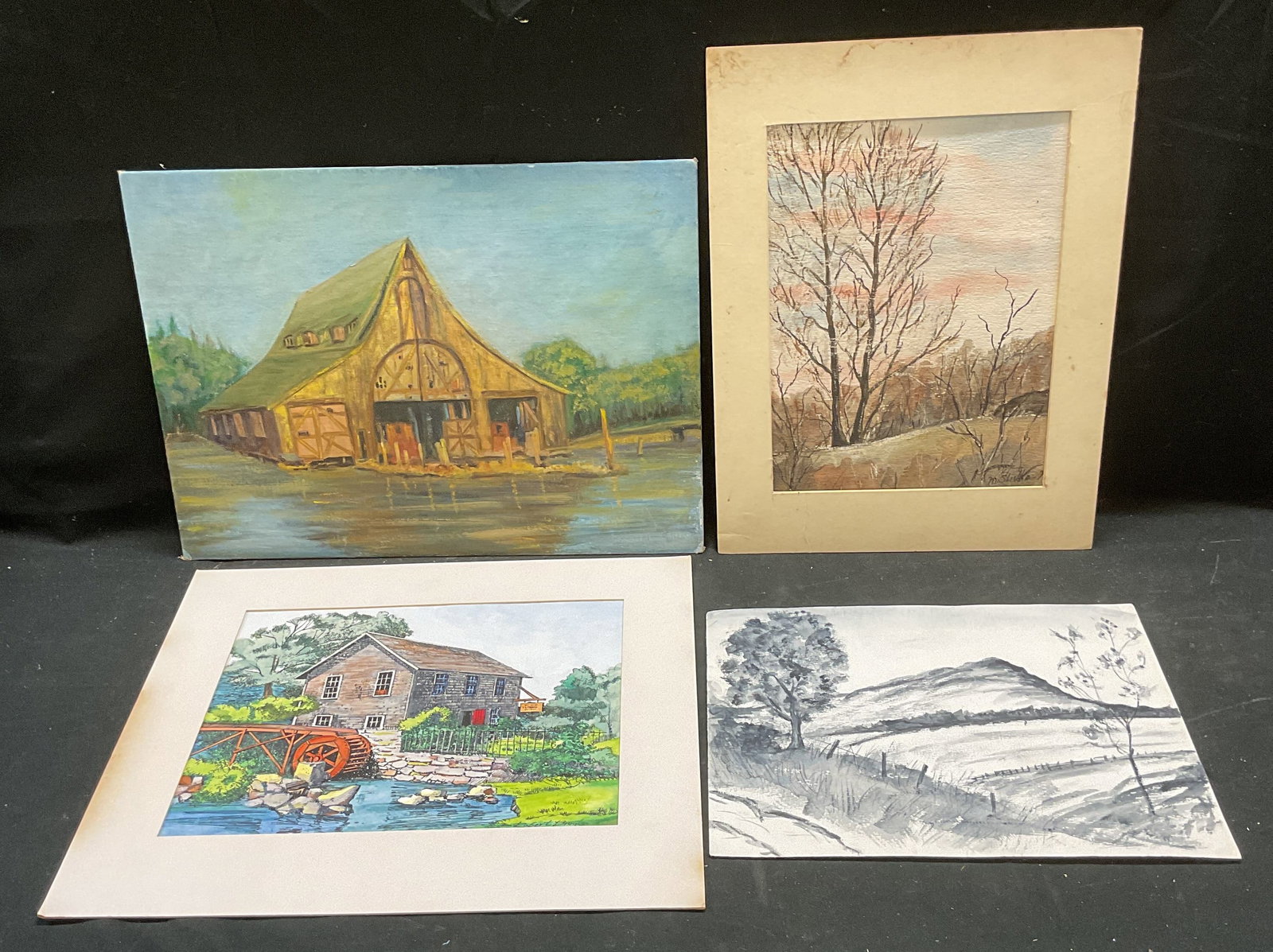 4 Signed Brooks+ Watercolor & Oil Paintings (1 of 7)