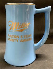 Vntg Miller Fulton 5 Year Safety Award Mug USA