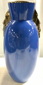 Mid Cntry Raymond Chevalier Boch Keramis Vase 11in