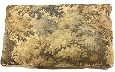 Antique French Needlepoint Lumbar Pillow