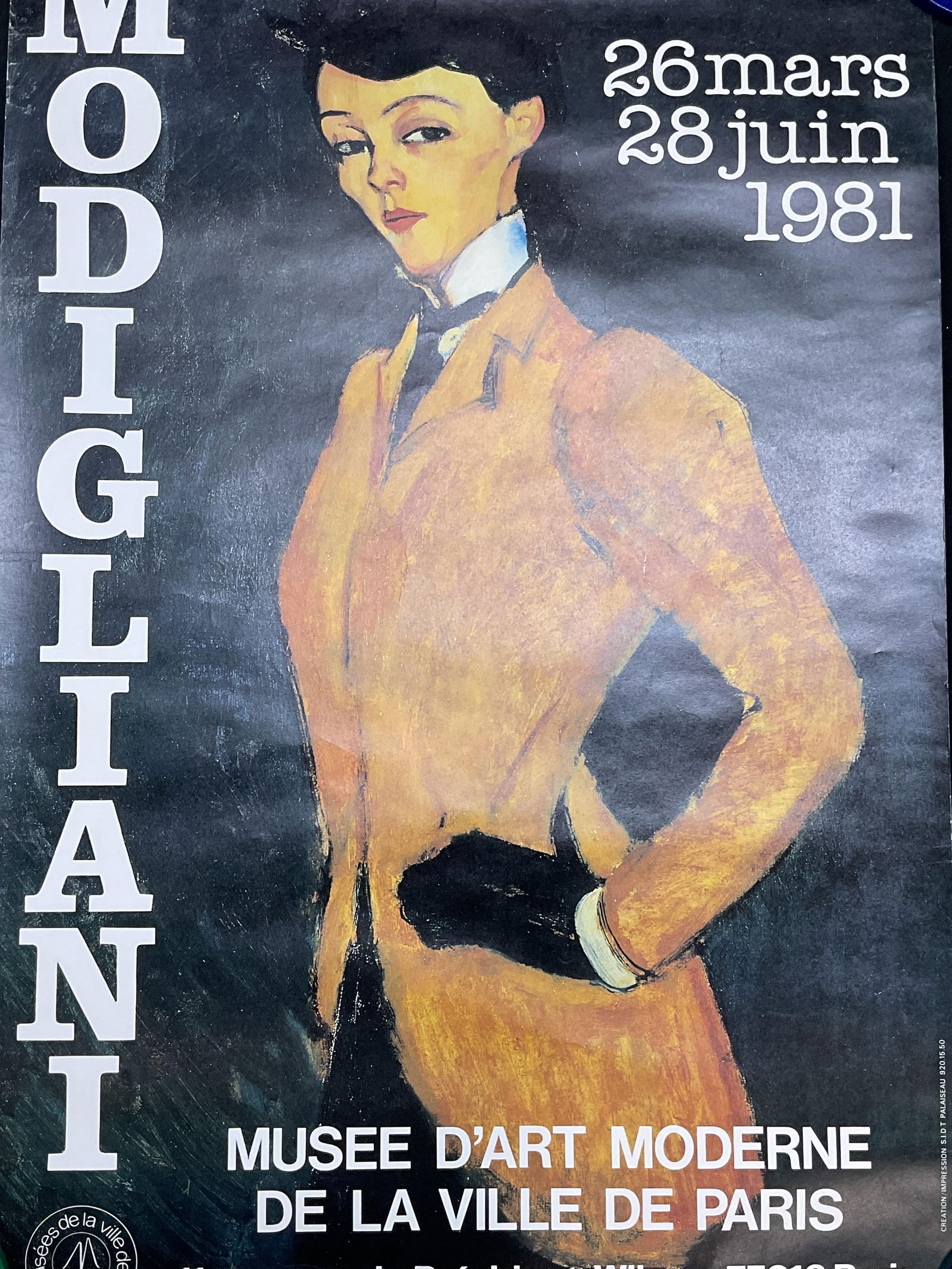 1981 Modigliani Exhibition Poster, France (1 of 6)