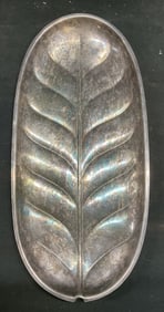 Vintage Silver Plated Leaf Serving Tray