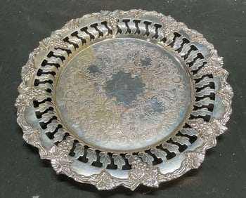 BP Sheffield Silver Plated Reticulated Platter