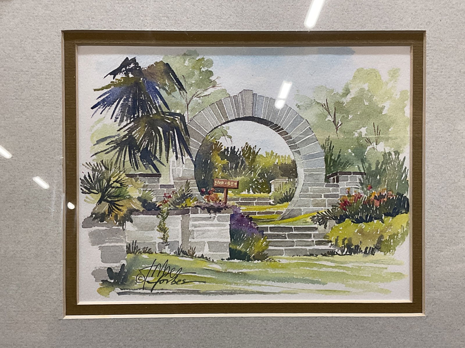 Framed Joan Forbes Bermuda Landscape Litho (1 of 6)