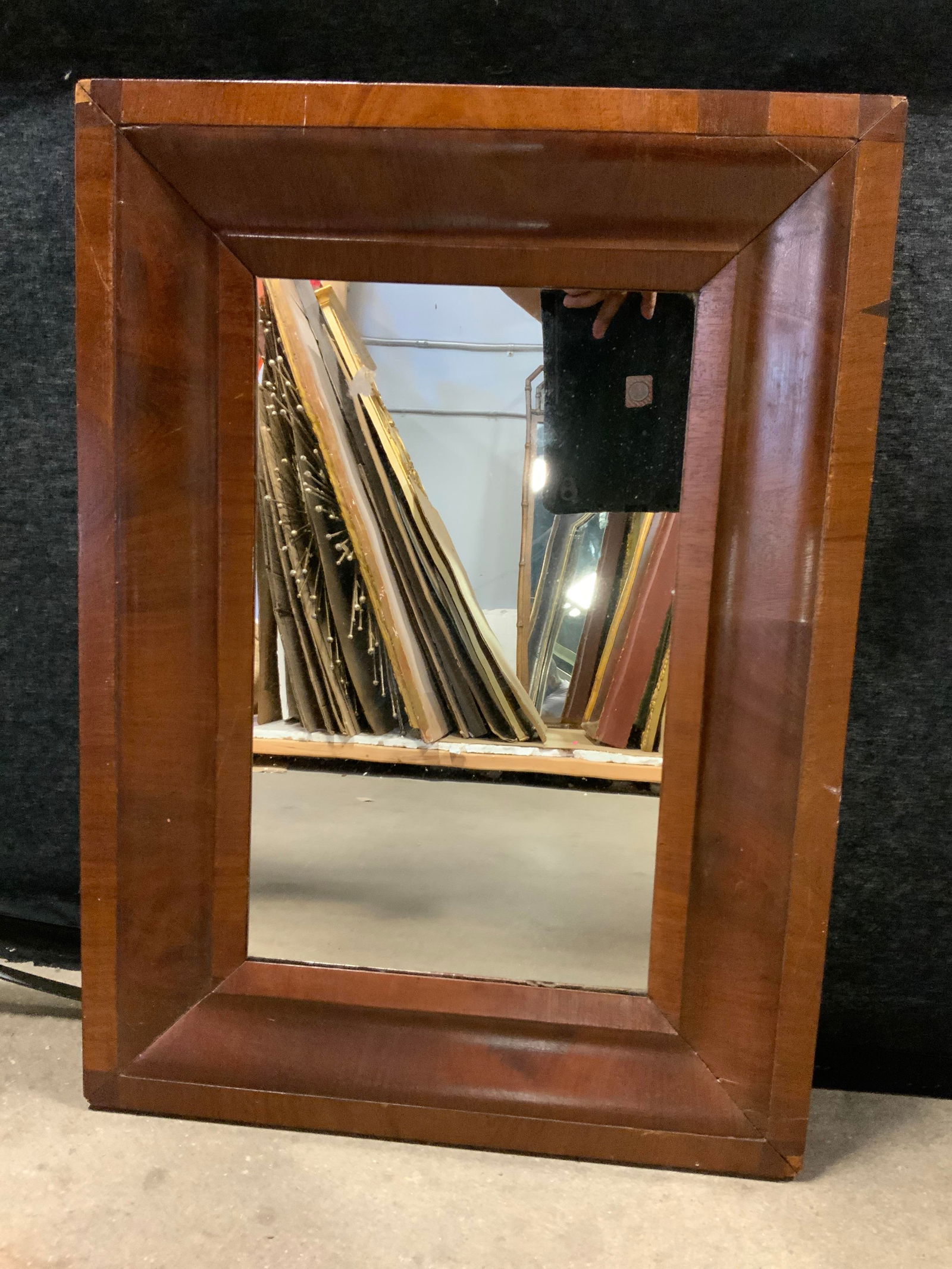 Vintage Wooden Frame Wall Mirror (1 of 6)