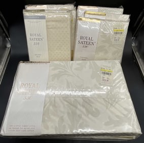 9 New In Package ROYAL SATEEN Bed Linens, Sham+
