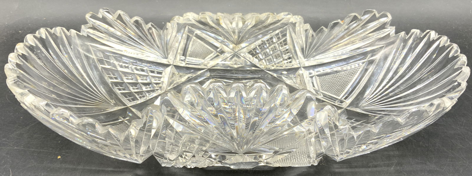 Vtg American Brilliant Cut Crystal Bowl (1 of 7)