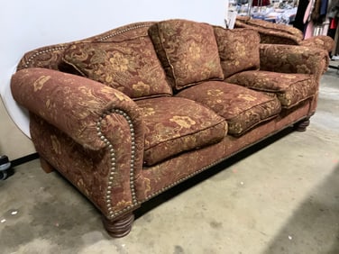 LILLIAN AUGUST Footed Uph Sofa w Nailhead Detail