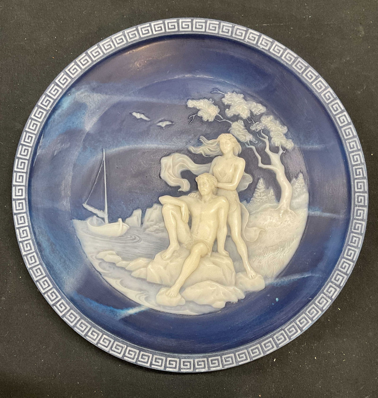 Ulysses Calypso Incolay Cameo Stone Plate USA (1 of 6)
