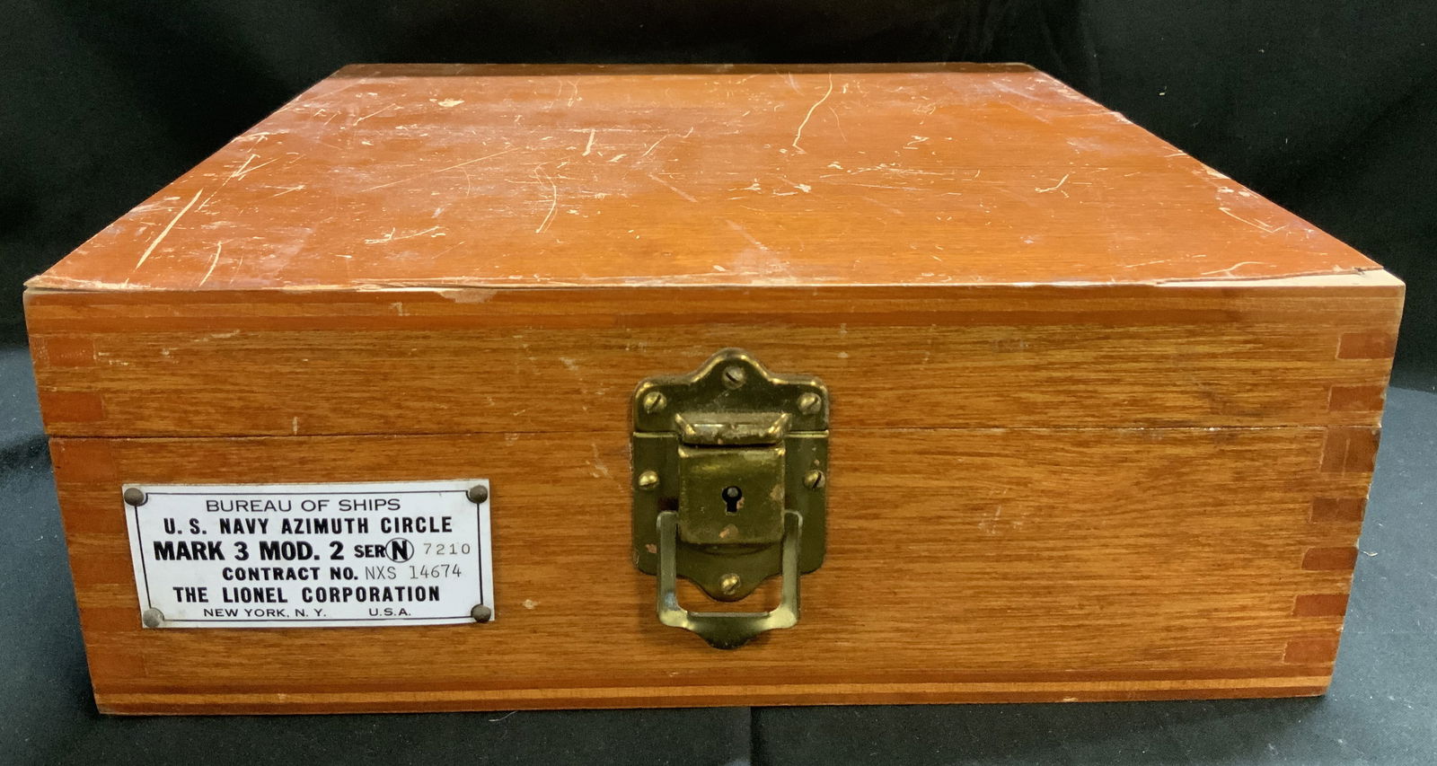 Vtg Bureau Ships U.S Navy Azimuth Circle Wooden Bx (1 of 7)