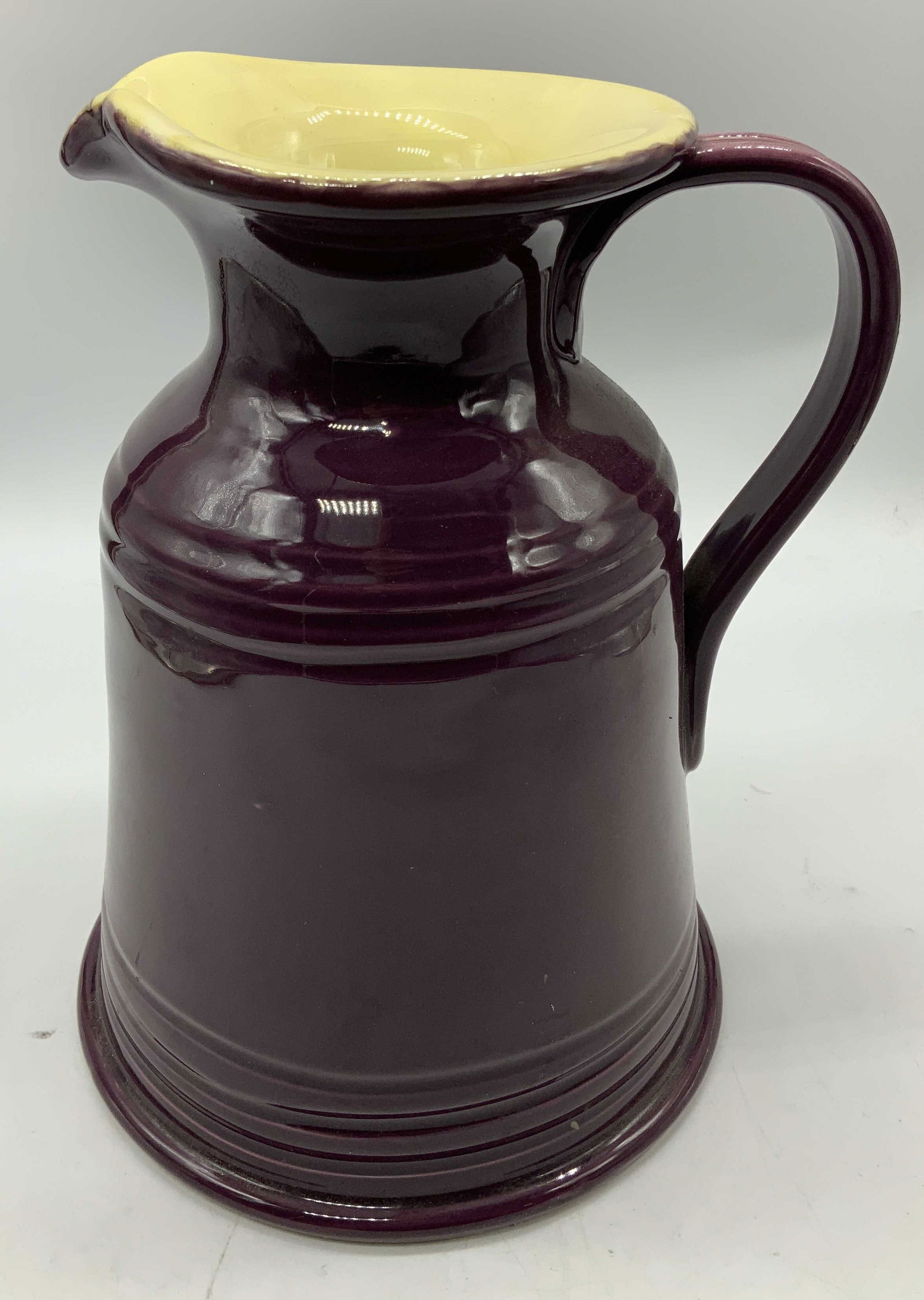 Vntg IL Nodo Hand Painted Purple Pitcher ITALY (1 of 7)