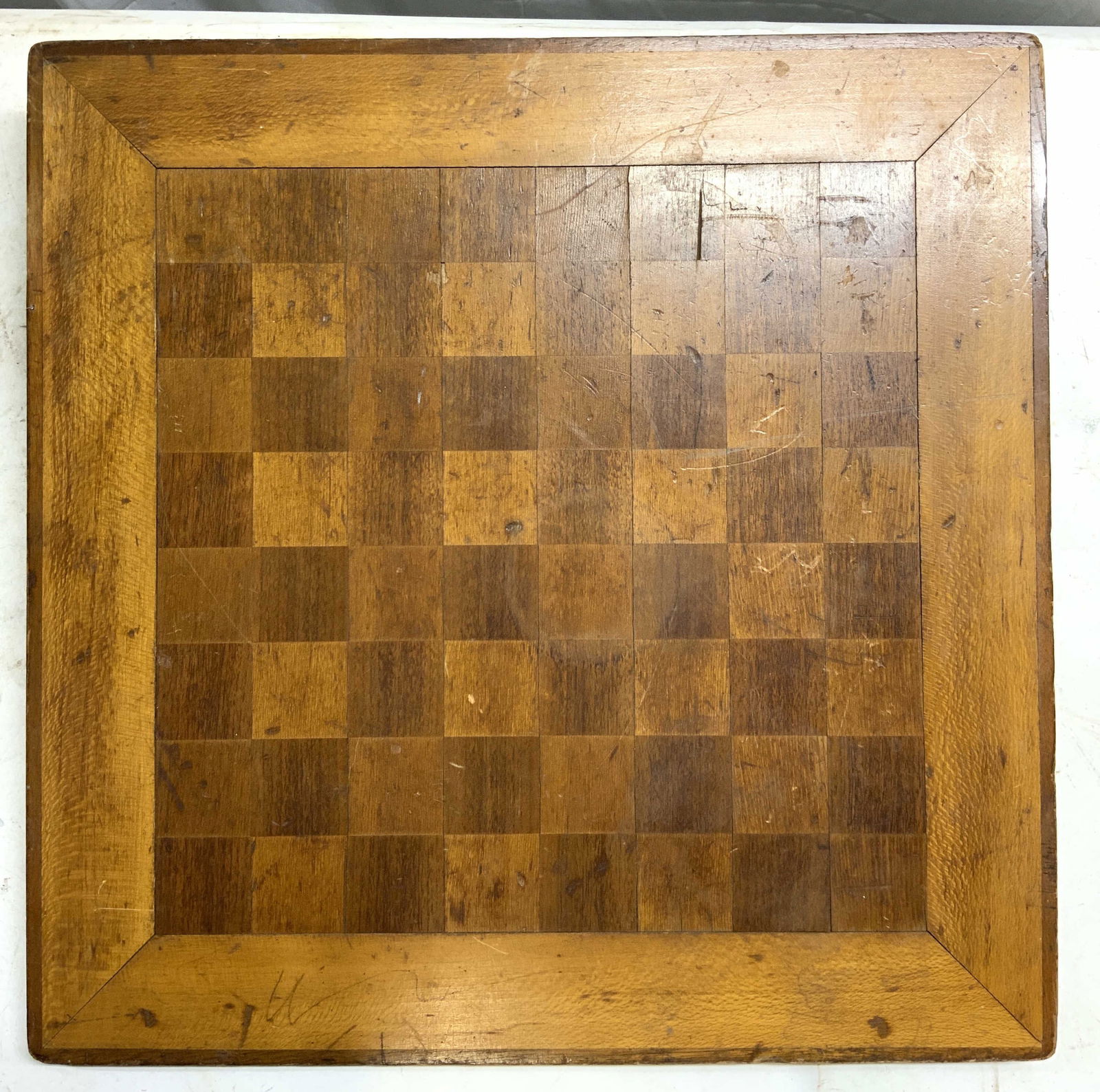 Vintage Wooden Checkerboard Wall Hanging 19in (1 of 7)