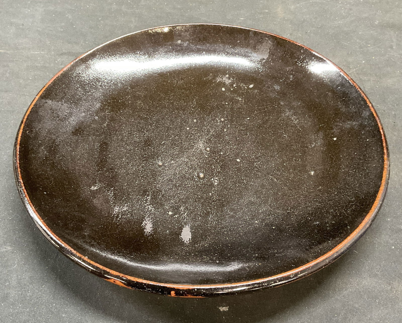 Handmade Brown Glazed Earthenware Plate (1 of 6)