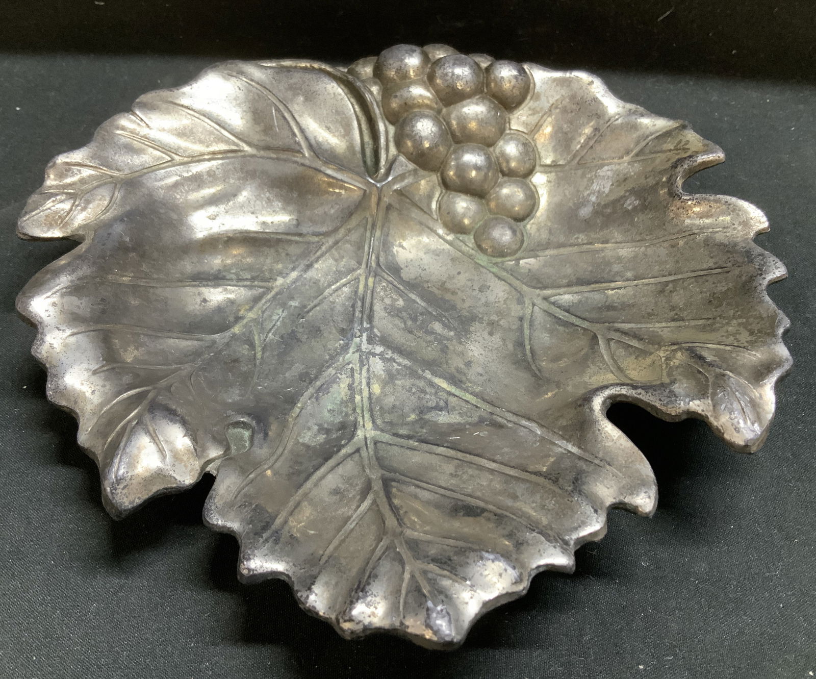 Vntg Silver Toned Leaf Trinket Dish OCCUPIED JAPAN (1 of 6)