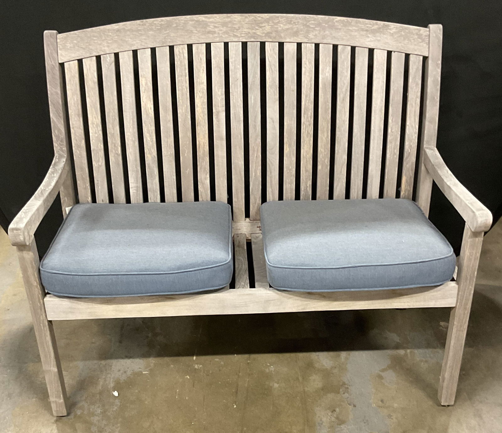 Fortunoff Gray Teakwood Bench with Cushions (1 of 7)
