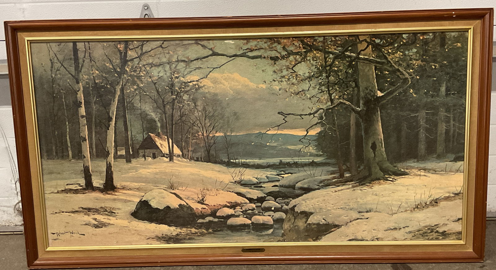 XL Robert Wood Landscape Winter Print 52 In W (1 of 6)