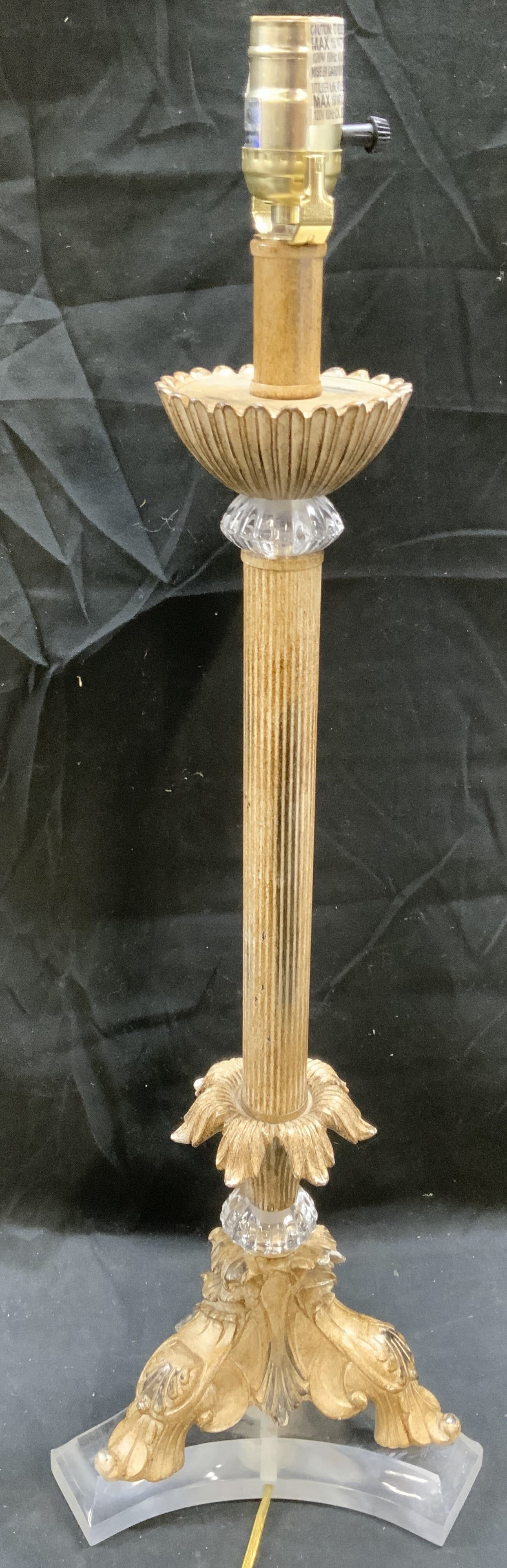 Vtg Giltwood Italian Neoclassical Style Table Lamp (1 of 6)