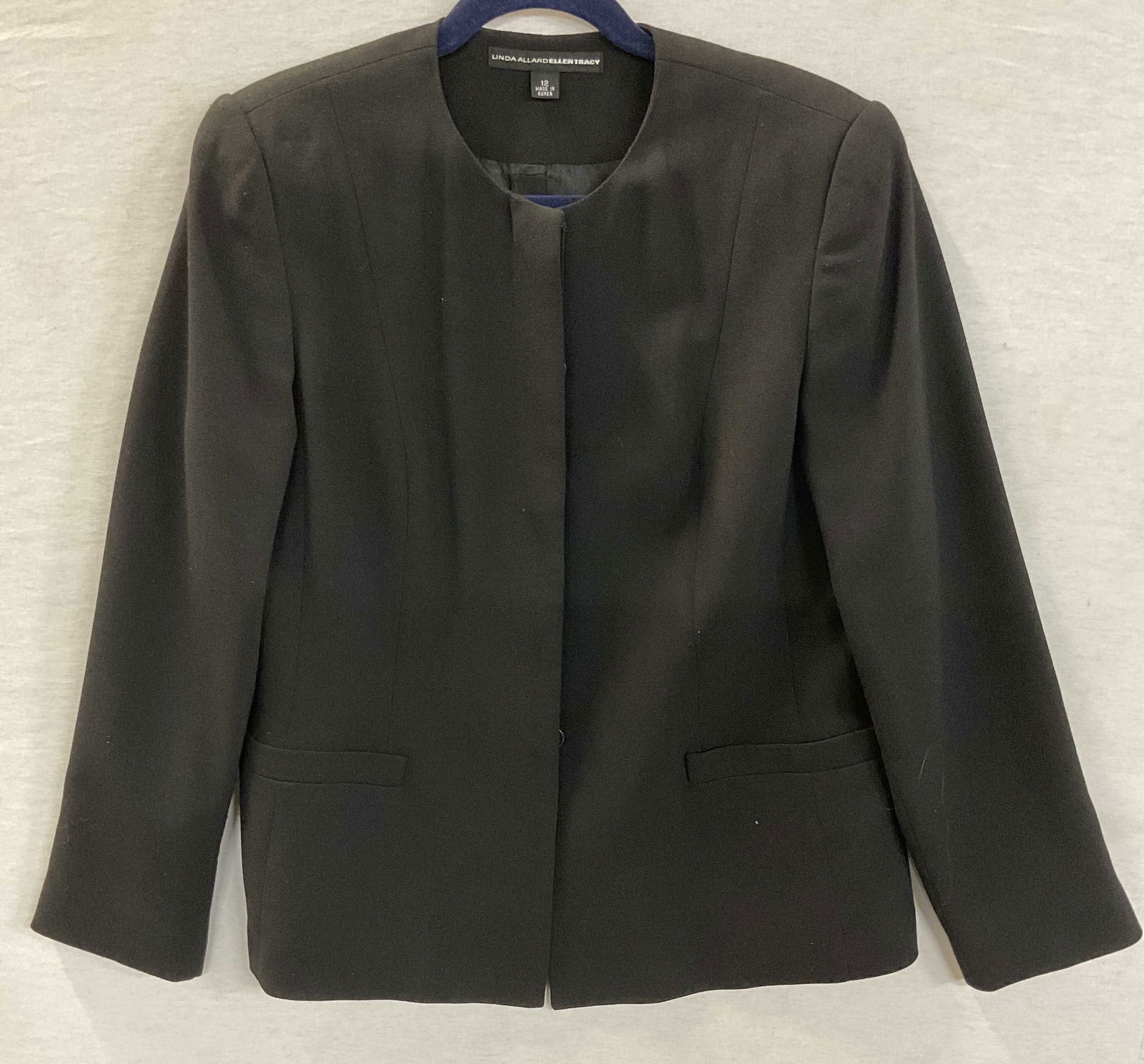 Linda Allard Ellen Tracy Black Wool Jacket (1 of 6)
