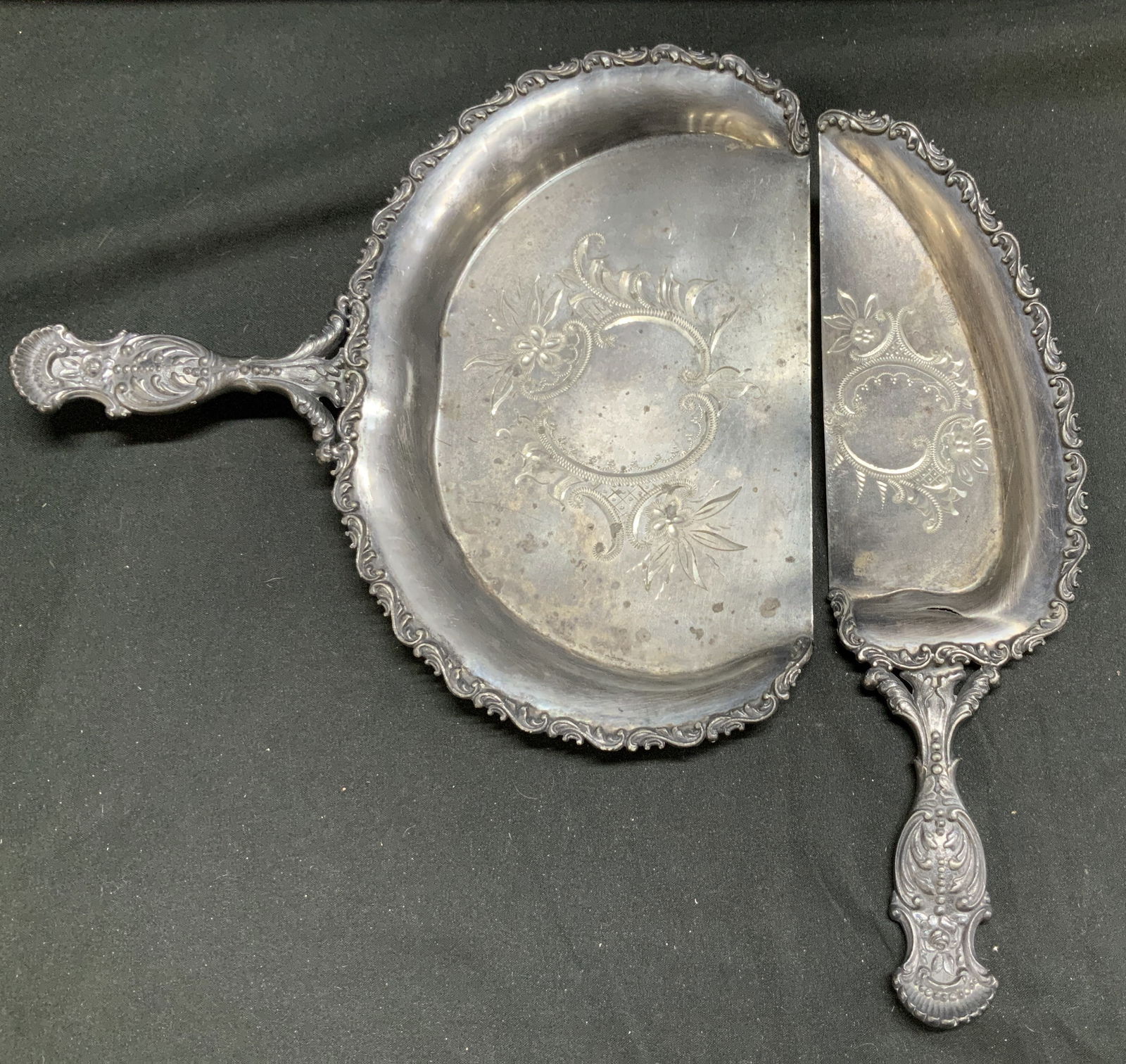 EGWebster & Son Silver Plated Crumb Catcher Set US (1 of 8)