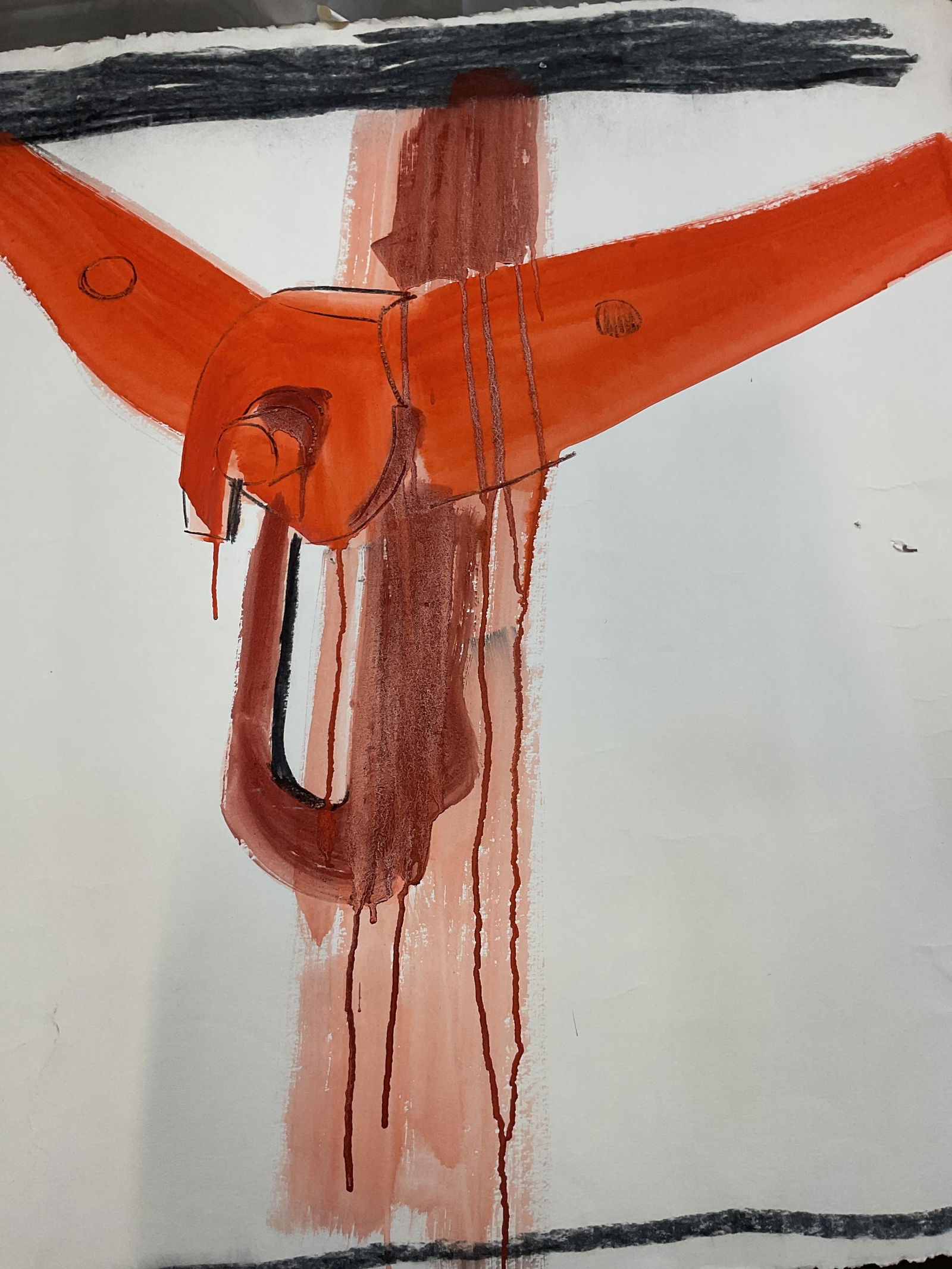 XL Signed Caspar Henselmann Abstract Painting 1979 (1 of 7)