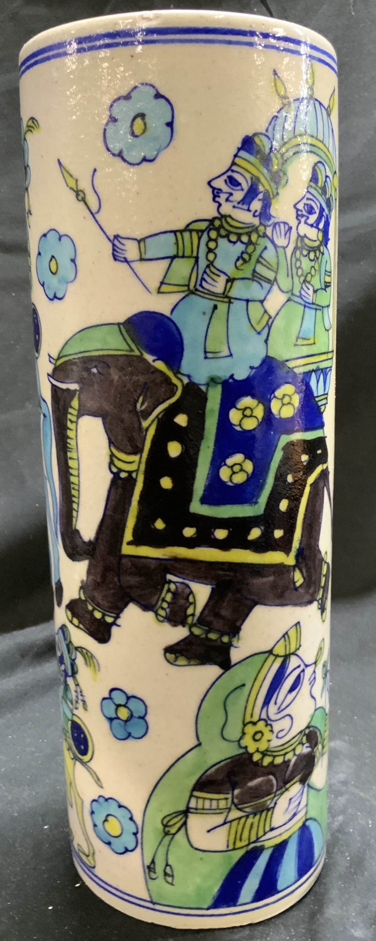 Repro Ancient Indian Ceramic Vase INDIA 1976 10in (1 of 7)