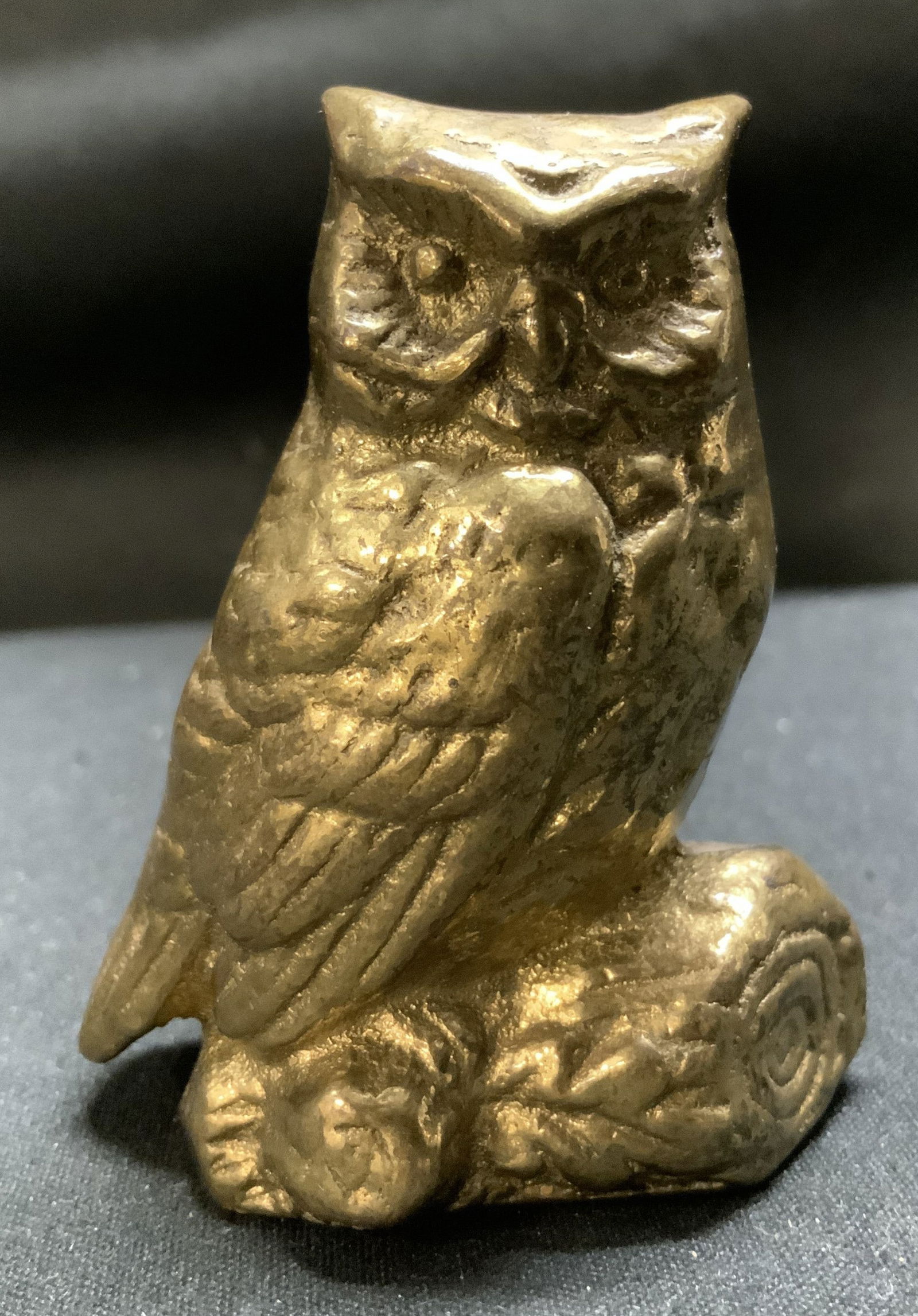 Vntg Heavy Solid Brass Owl Figurine CANADA (1 of 6)