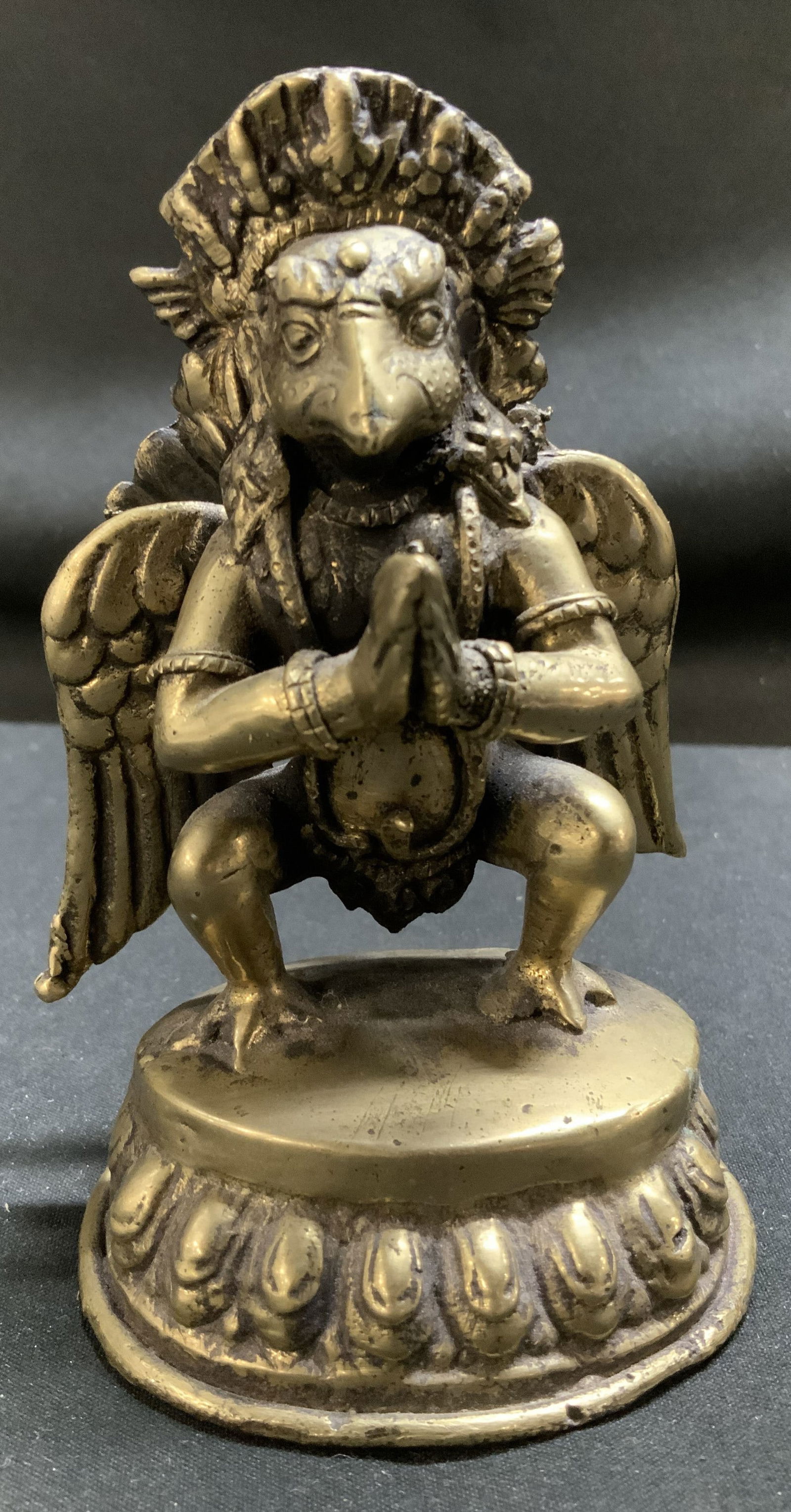 Vintage Brass Squatting Garuda Figurine (1 of 6)