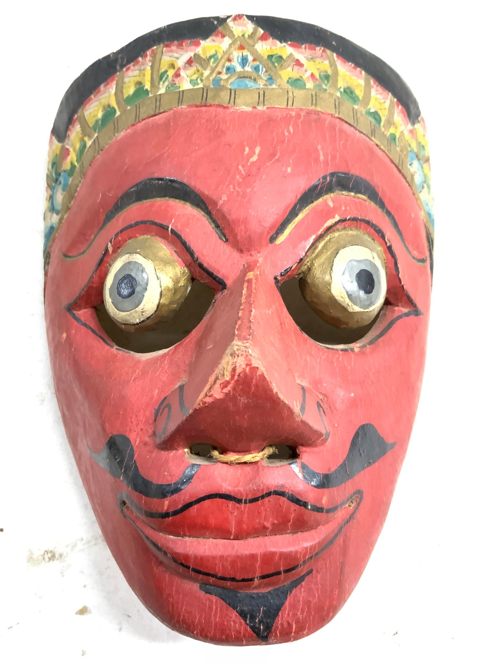 Vtg Crvd Wooden Indonesian Balinese Topeng Mask 8i (1 of 6)