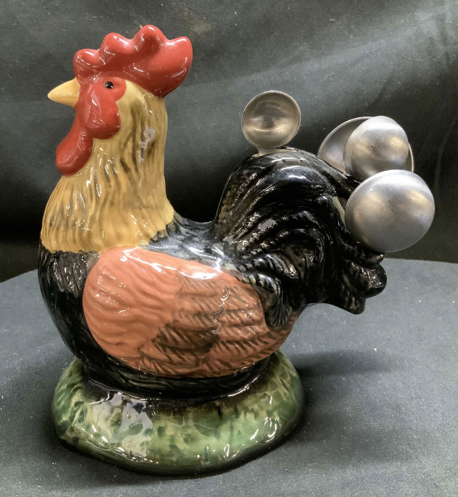 Vntg Ceramic Rooster Measuring Spoon Holder (1 of 8)