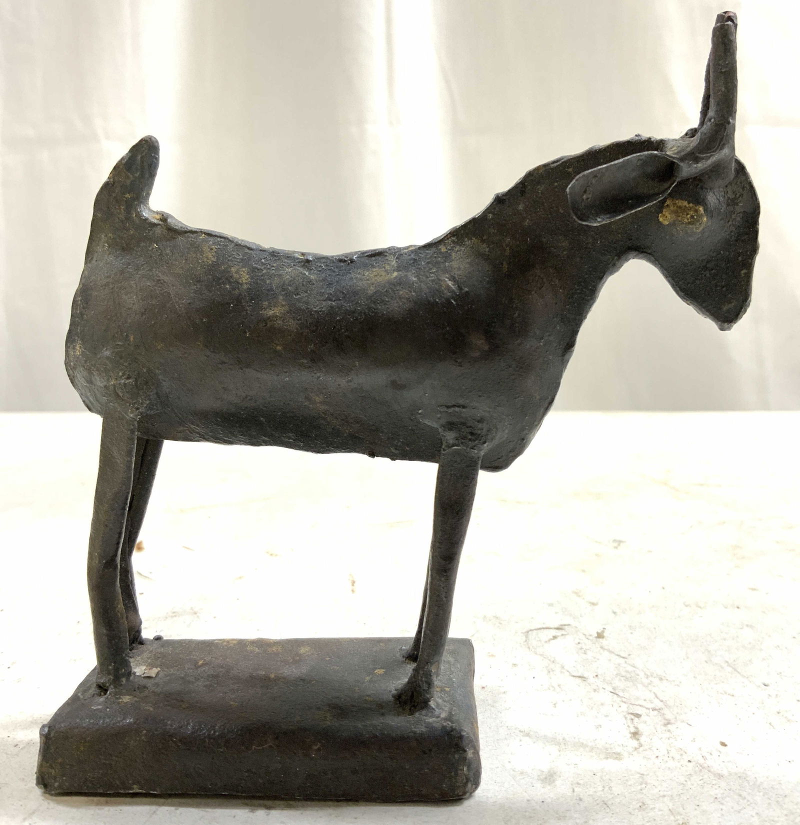 Vintage Hand Crafted Metal Goat Sculpture (1 of 7)