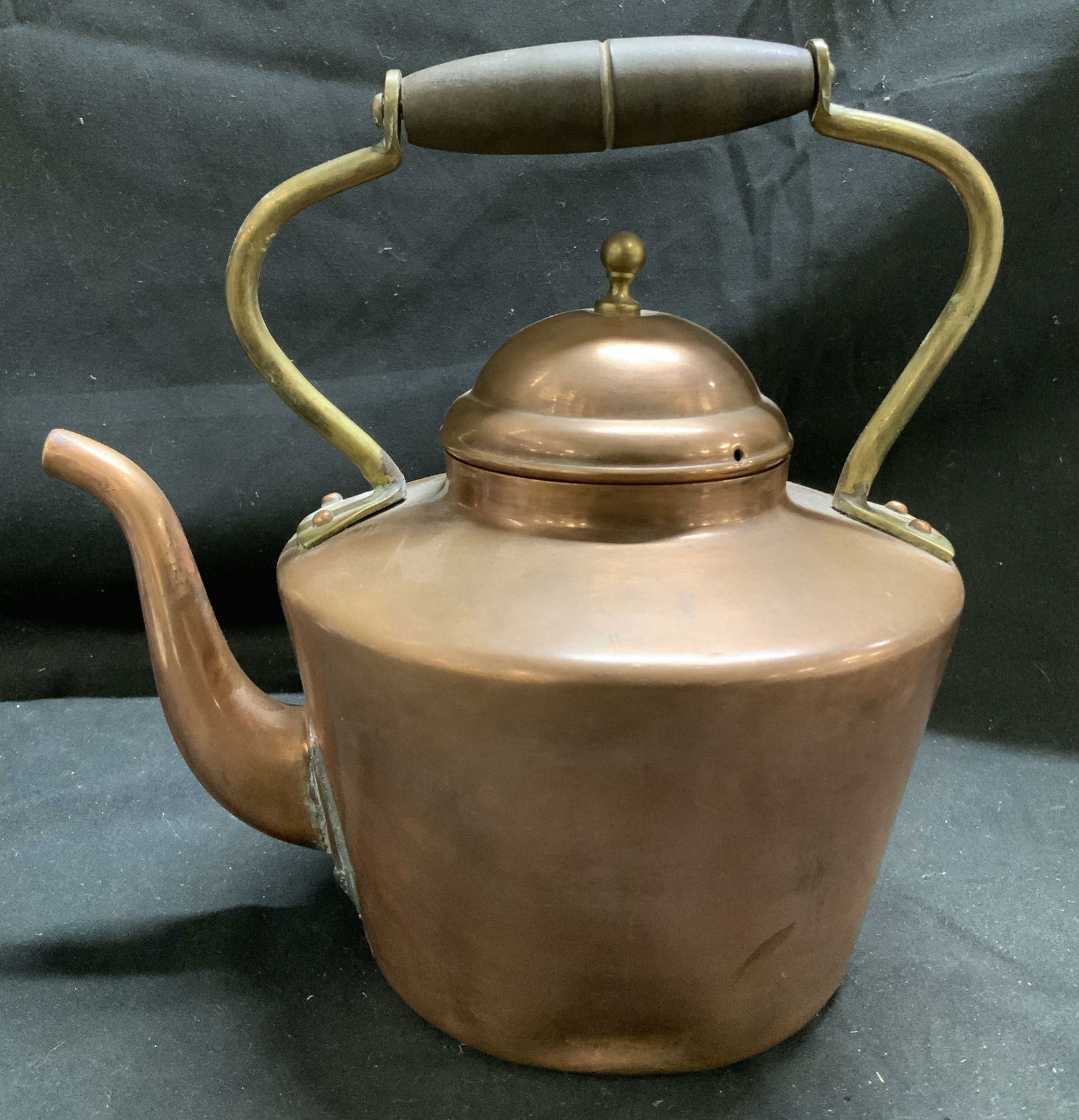 Vntg B&M Copper & Brass Lidded Tea Kettle PORTUGAL (1 of 8)