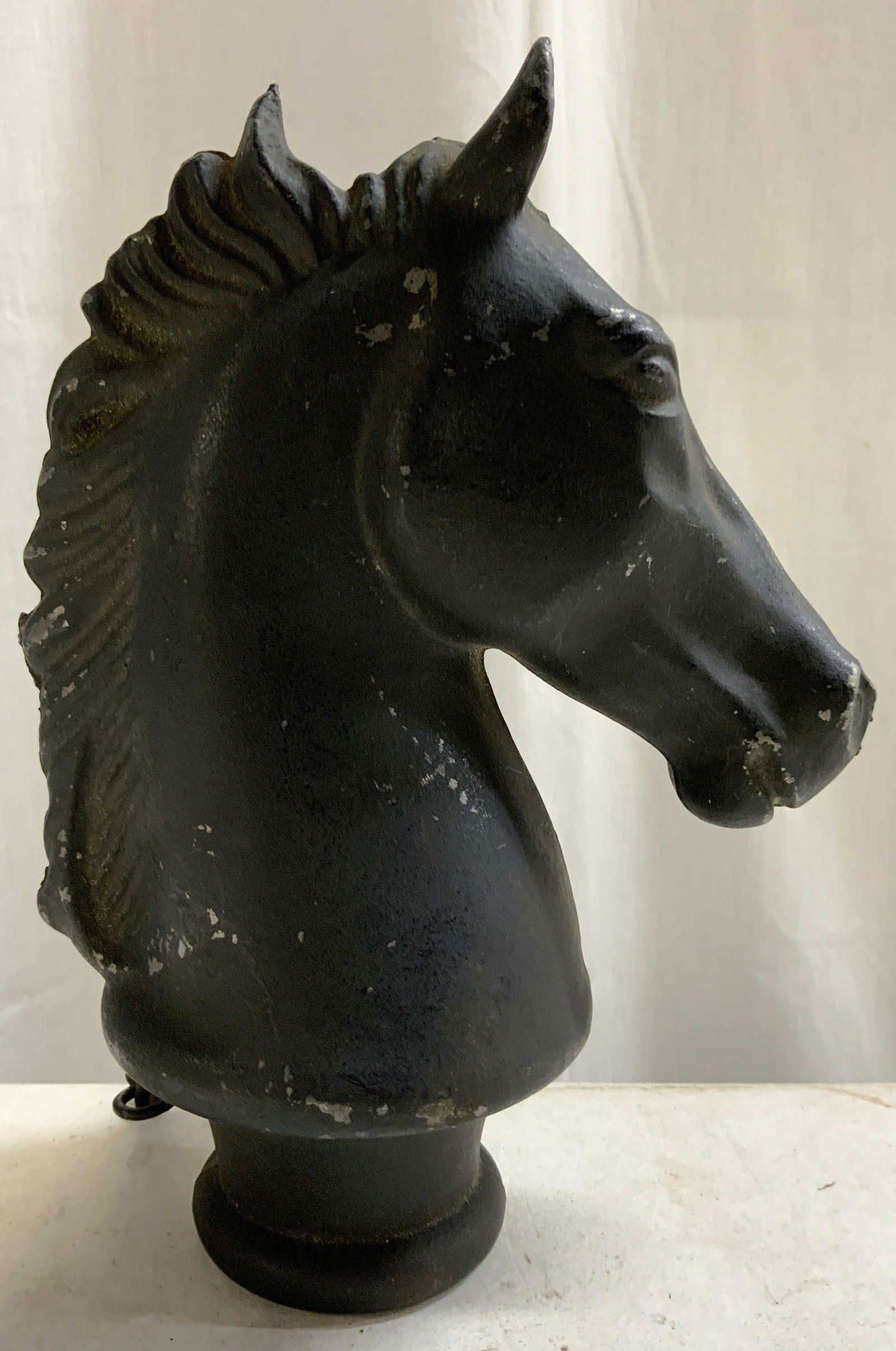 Vtg Cast Iron Horse Head Hitching Post Finial (1 of 6)