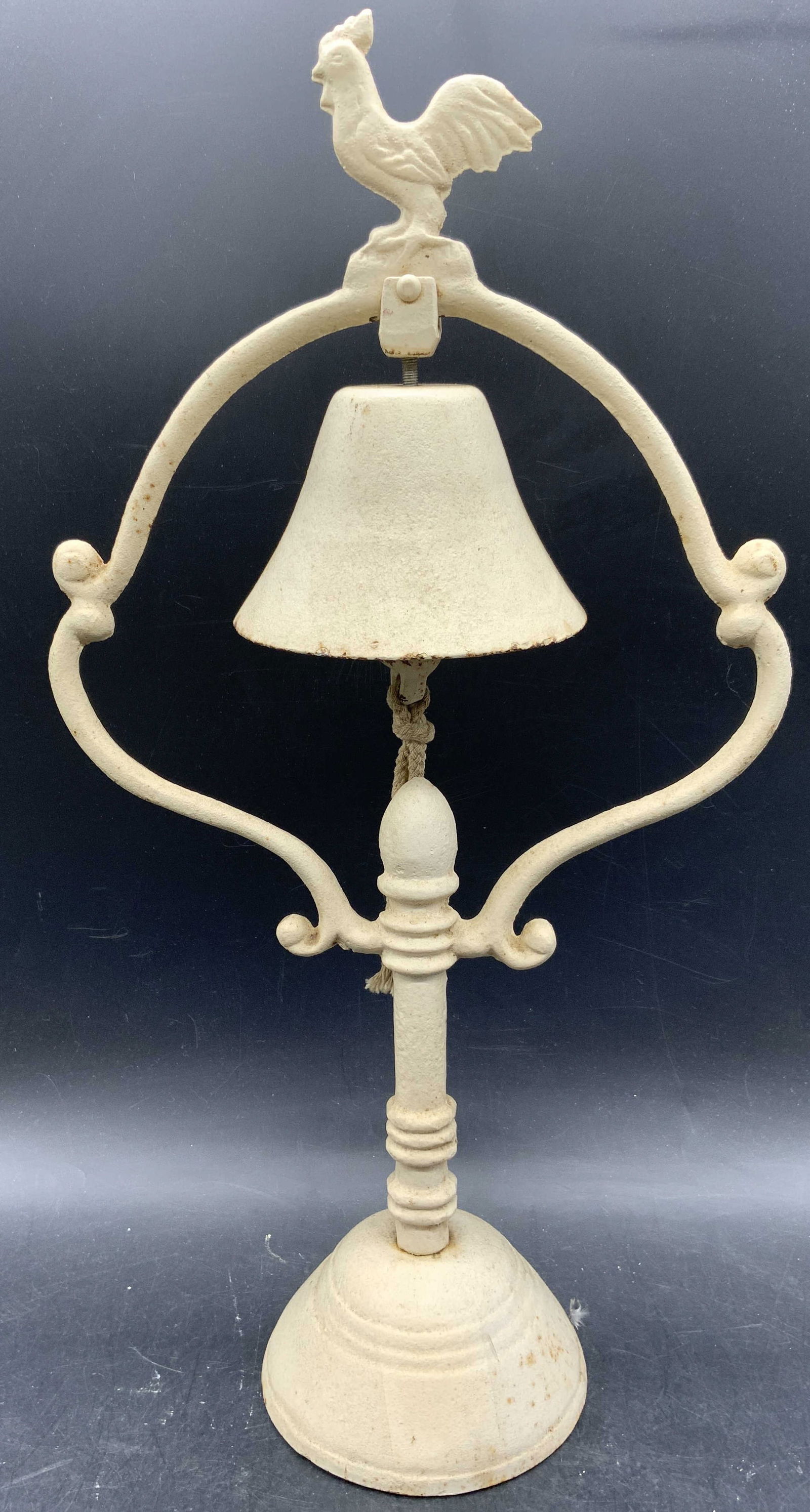 Vintage Rustic Cast Iron Rooster Dinner Bell 18in (1 of 8)