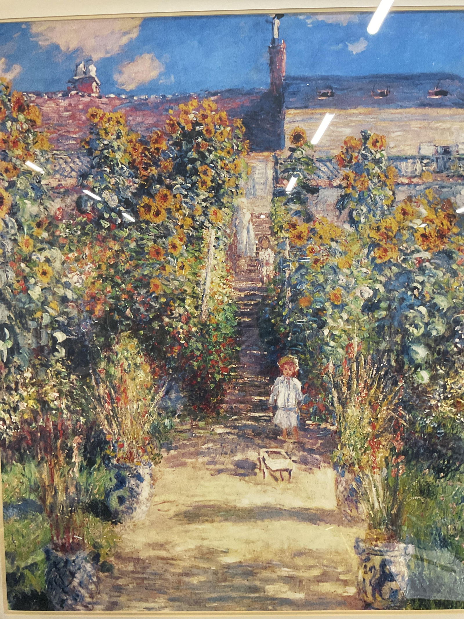 Framed Monet The Artists Garden Litho, 50.5 In (1 of 6)