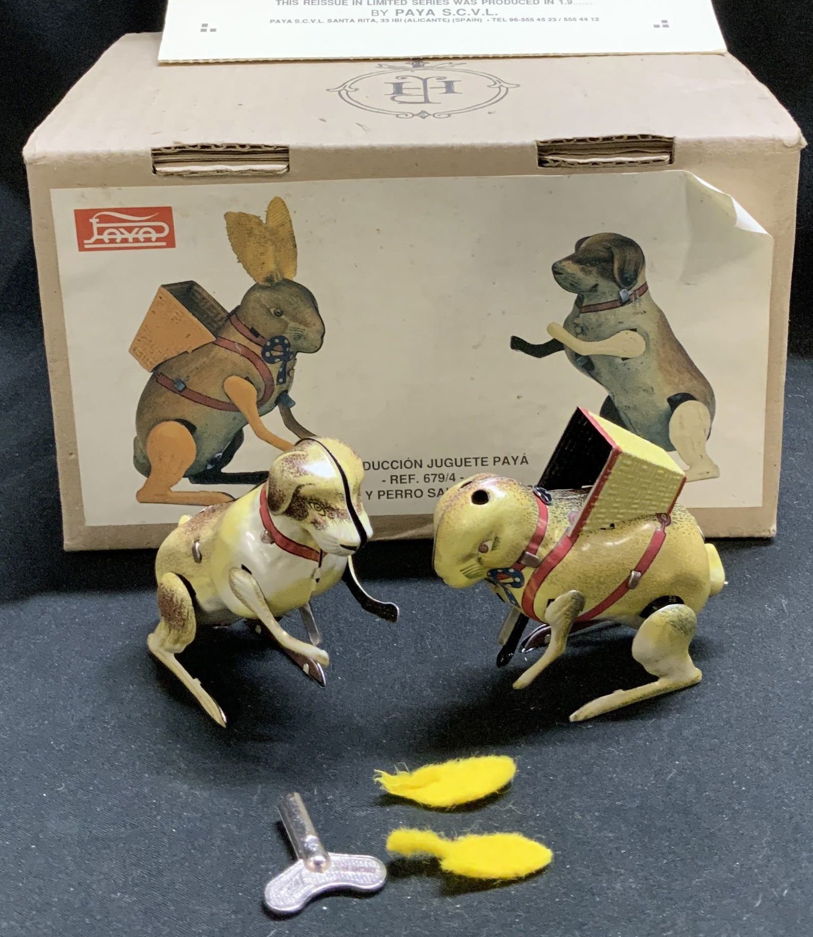 Vtg 1995 Paya Dog & Rabbit Wind Up Toy W Box SPAIN (1 of 12)