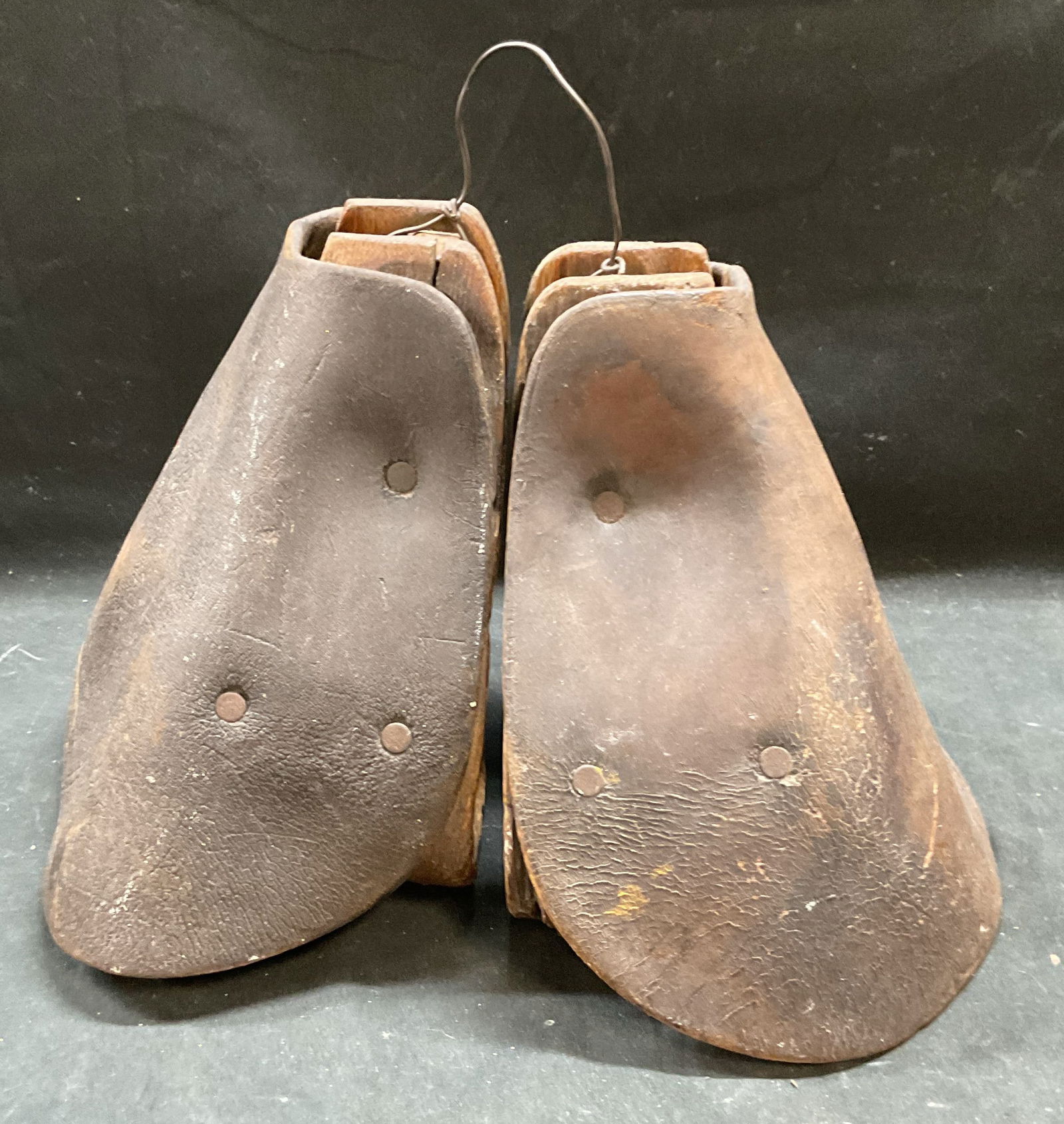 Signed Leather Wood Horse Equestrian Stirrups (1 of 7)