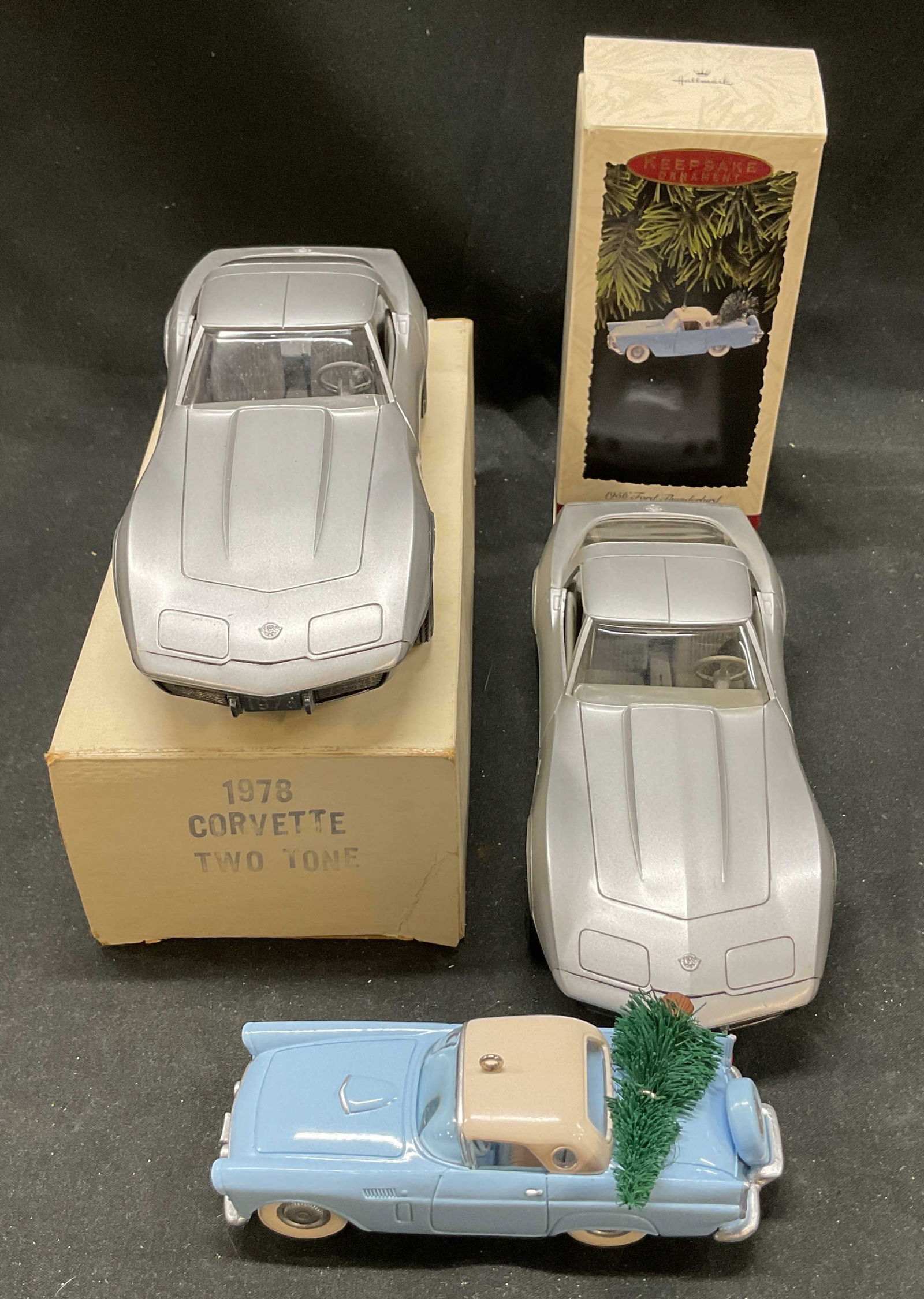 Lot 3 Vtg Keepsake Ornaments Corvette Toy Cars (1 of 7)