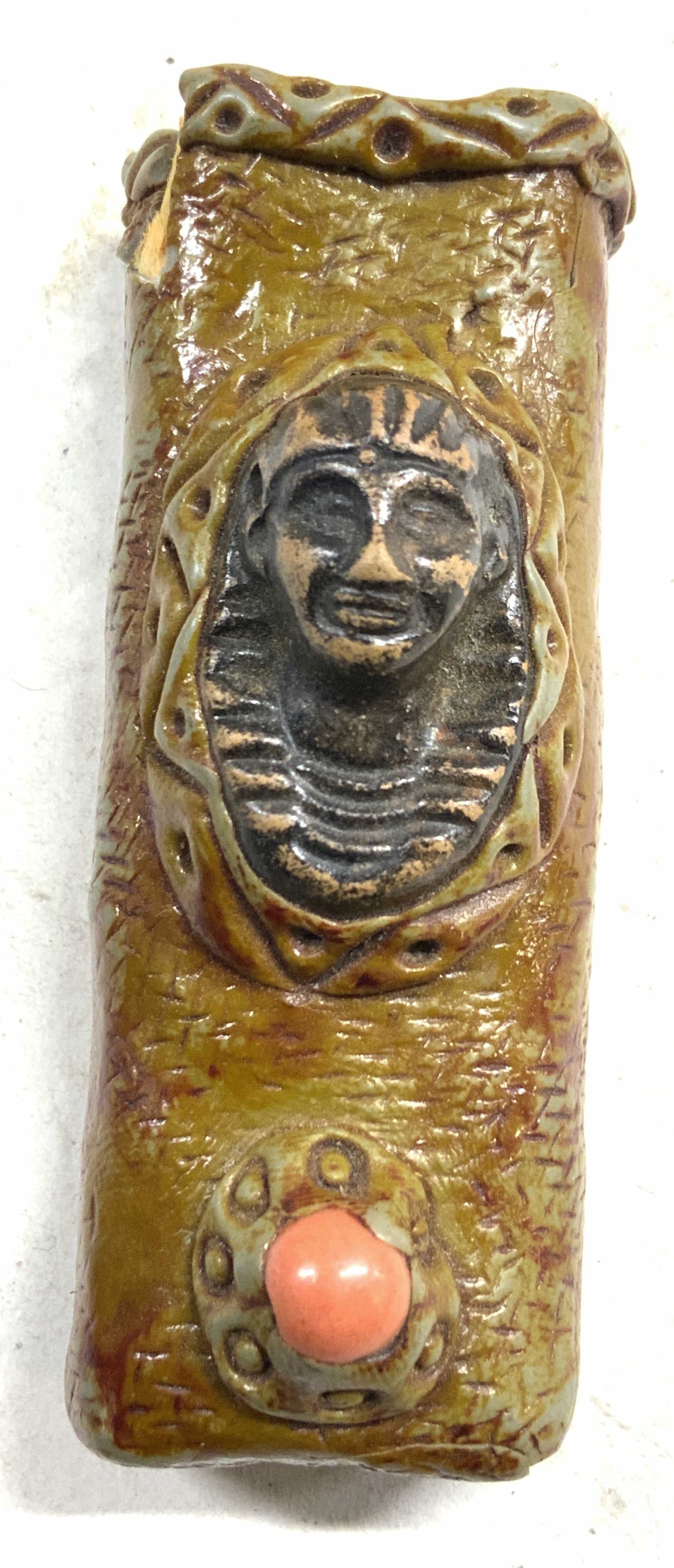 Atq Enameled Mezuzah Case Vessel (1 of 6)