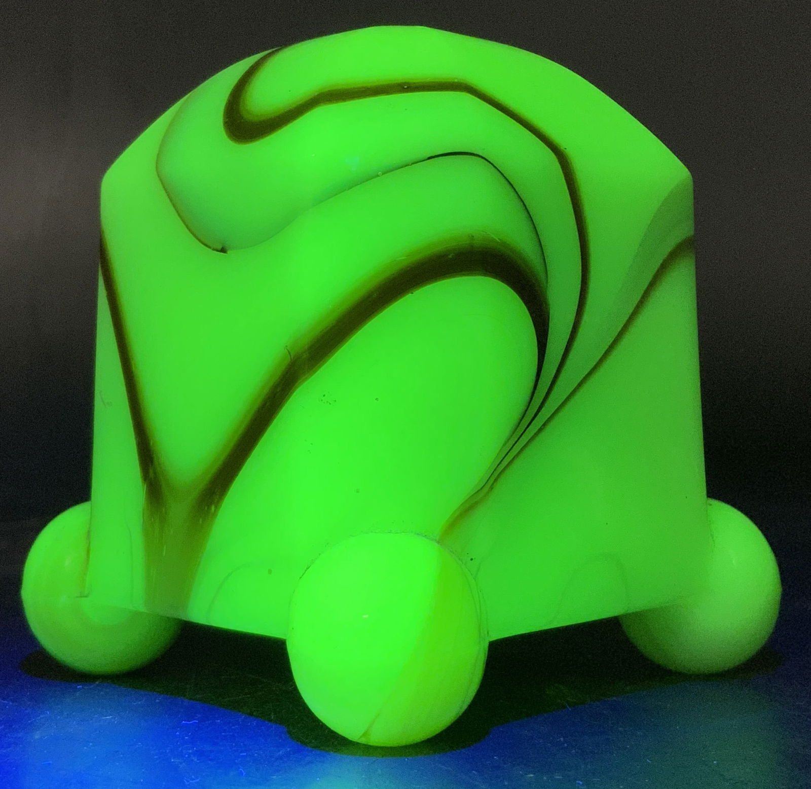 Art Deco Akro Agate Uranium Slag Gls Lighter Cover (1 of 8)