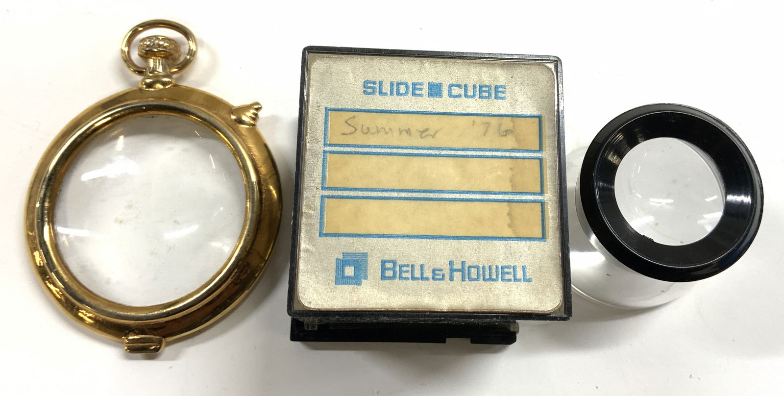 Lot 3 Magnifying Gls & BELL & HOWELL Slide Cube (1 of 6)