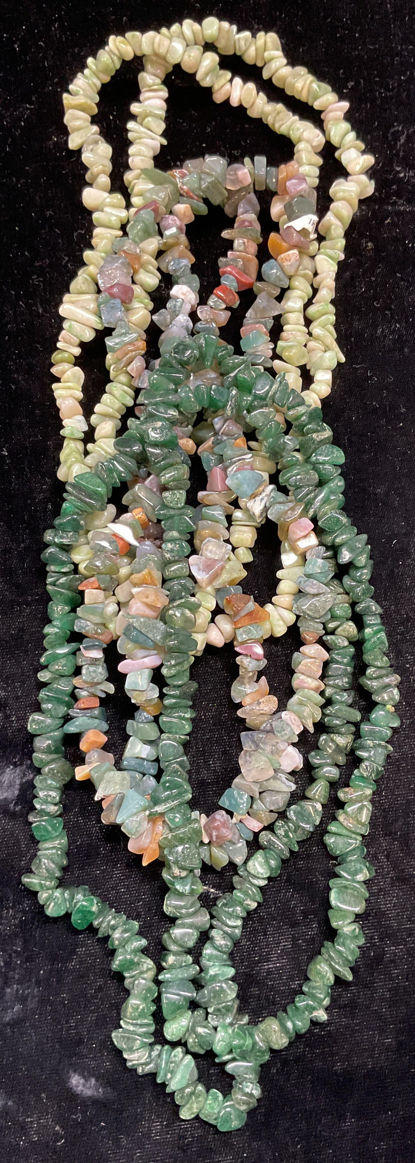 Lot 3 Green Semiprecious Chip Beaded Necklaces (1 of 7)
